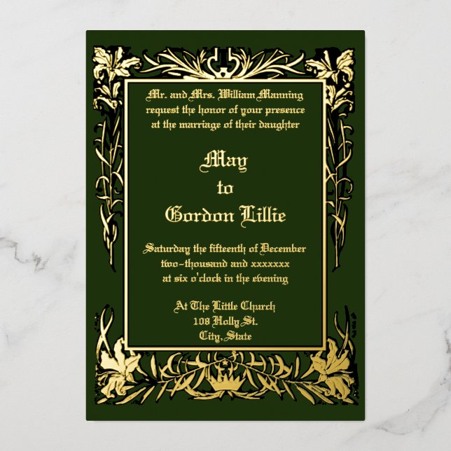 Art Nouveau Floral Border by H. Nelson Wedding (Front)