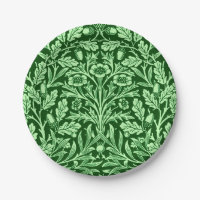 Art Nouveau Floral Damask, Emerald Green