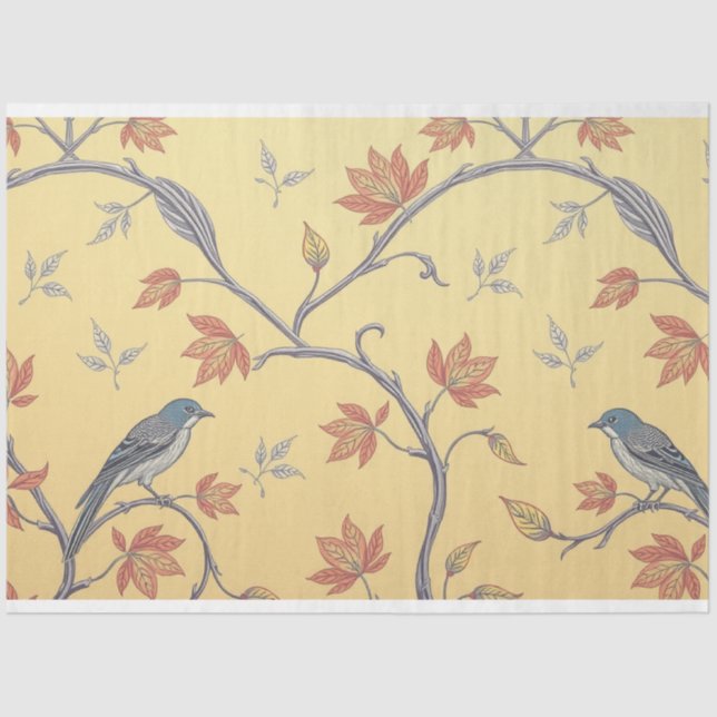 Art Nouveau Floral Decoupage Tissue Paper (Front)