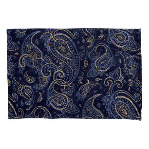 Art Nouveau Floral Denim Design Pillowcase