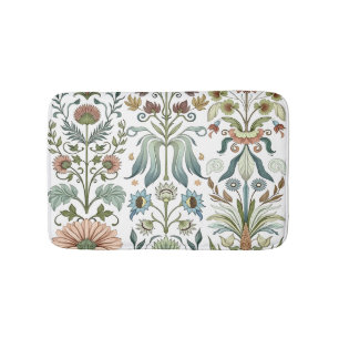 Art Nouveau Floral Design 402 flowers Bath Mat