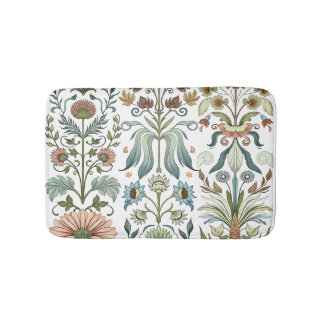 Art Nouveau Floral Design 402 flowers Bath Mat