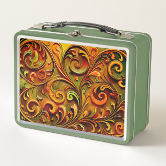 Art Nouveau floral design  Metal Lunch Box