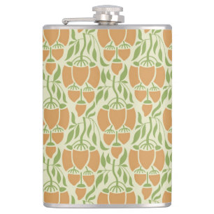 Art Nouveau: Floral Elegance Hip Flask