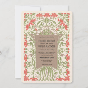 Art Nouveau Floral Elegance Invitation