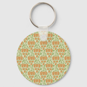 Art Nouveau: Floral Elegance Key Ring