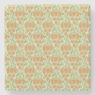 Art Nouveau: Floral Elegance Stone Coaster