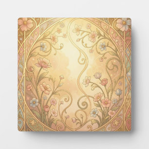 Art Nouveau Floral Frame Vintage Ornamental Border