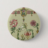 Art nouveau floral hairpins Victorian anton seder