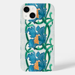 Art Nouveau Floral Majolica Faux Relief Pattern Case-Mate iPhone 14 Case
