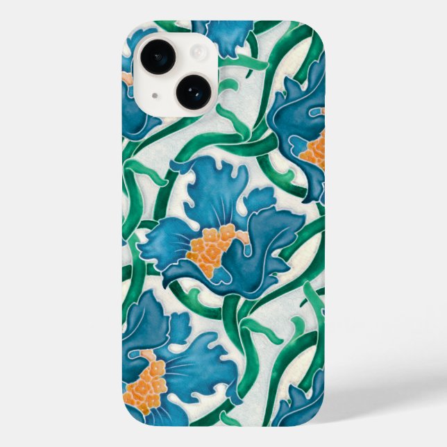 Art Nouveau Floral Majolica Pattern Case-Mate iPhone Case (Back)