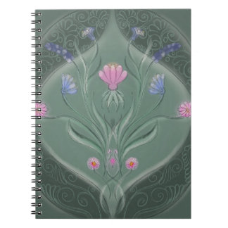 Art Nouveau Floral Medallion Notebook