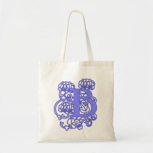Art Nouveau Floral monogram B Tote Bag