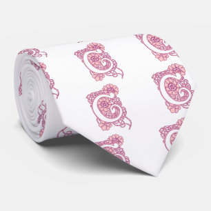 Art Nouveau Floral Monogram C Tie