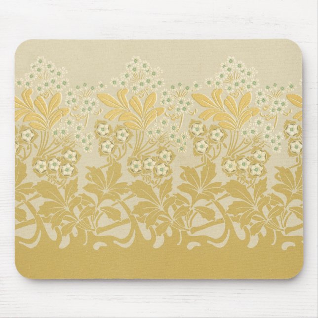 Art nouveau floral mouse pad (Front)