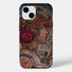 Art Nouveau Floral Muse Vintage Belle Époque iPhone 15 Case