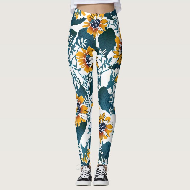 Art Nouveau, floral pattern. Leggings (Front)