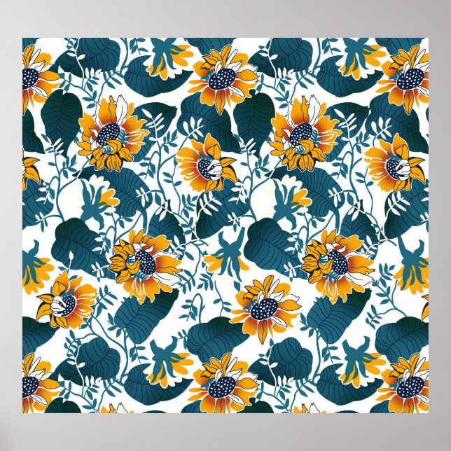 Art Nouveau, floral pattern. Poster (Front)