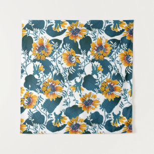Art Nouveau, floral pattern. Tapestry