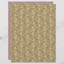 Art Nouveau Floral Scrapbook Paper