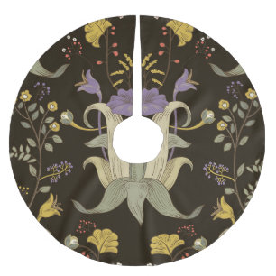 Art Nouveau Floral: Vintage Pattern Brushed Polyester Tree Skirt