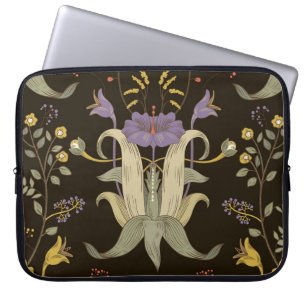 Art Nouveau Floral: Vintage Pattern Laptop Sleeve