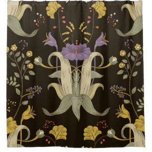 Art Nouveau Floral: Vintage Pattern Shower Curtain