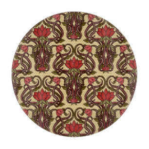 Art Nouveau floral wallpaper. Cutting Board