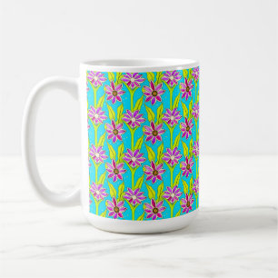 Art Nouveau Floral Watercolor Pattern Mug