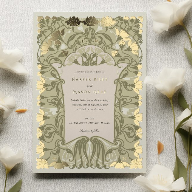 Art Nouveau Floral Wedding in Warm Earth Tones (Creator Uploaded)