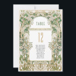 Art Nouveau Floral Wedding Table Number<br><div class="desc">Immerse your guests in the elegance of a bygone era with this exquisite Art Nouveau Floral Wedding Table Number Card. Inspired by the flowing,  organic forms of the Art Nouveau movement,  this card is a harmonious blend of nature and design.</div>