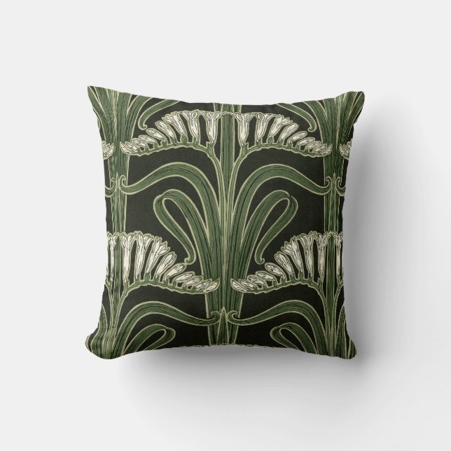 Art Nouveau Flower Design Cushion (Front)