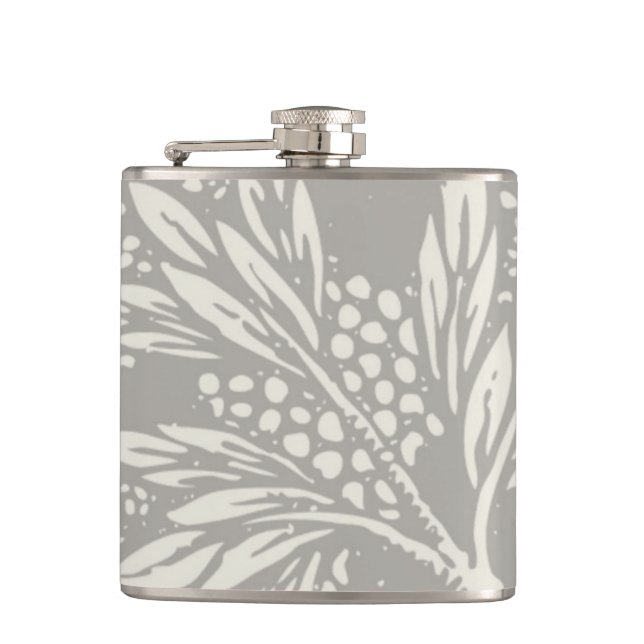 Art Nouveau Flower Floral minimalism Hip Flask (Front)