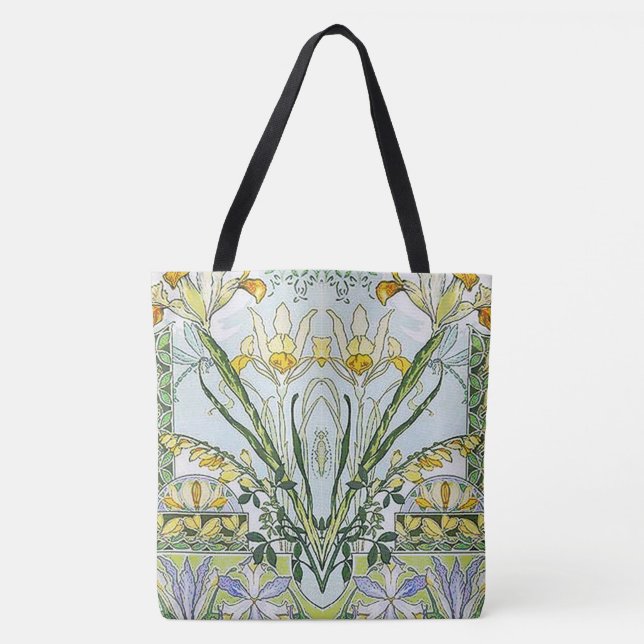 Art Nouveau Flower Garden Tote Bag (Front)