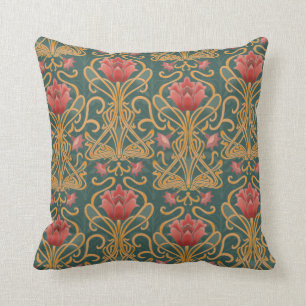 Art Nouveau flowers Cushion