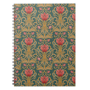 Art Nouveau flowers Notebook