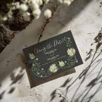 Art nouveau flowers pretty change the date card