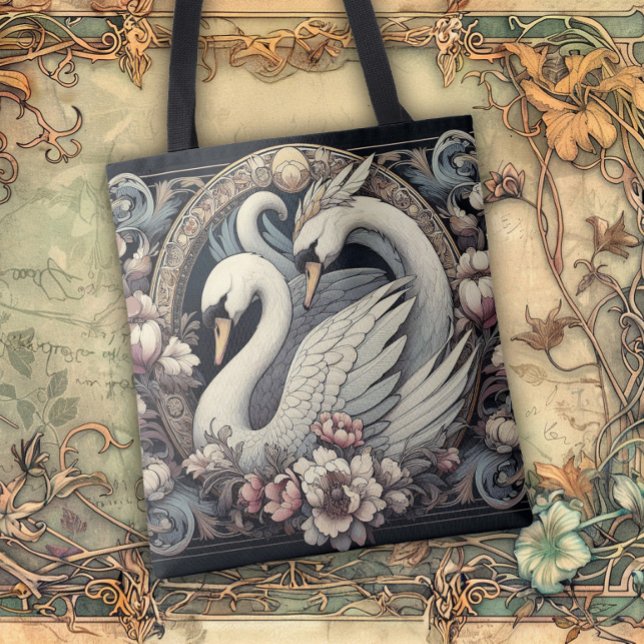 Art Nouveau Flowing Lines of Beauty Tote Bag (Creator Uploaded)