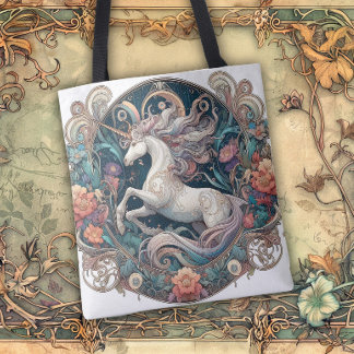 Art Nouveau Flowing Lines of Beauty Tote Bag