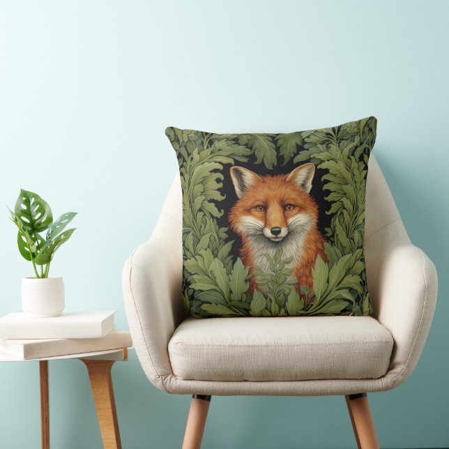 Art nouveau fox in the forest cushion (Chair)