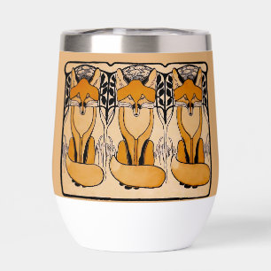 Art nouveau foxes