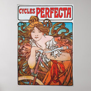 Art Nouveau French Bicycle Ad Poster