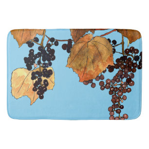 Art Nouveau Frost Grapes Bath Mat