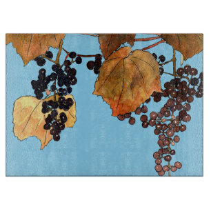 Art Nouveau Frost Grapes Cutting Board