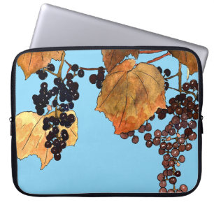 Art Nouveau Frost Grapes Laptop Sleeve