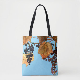 Art Nouveau Frost Grapes Tote Bag