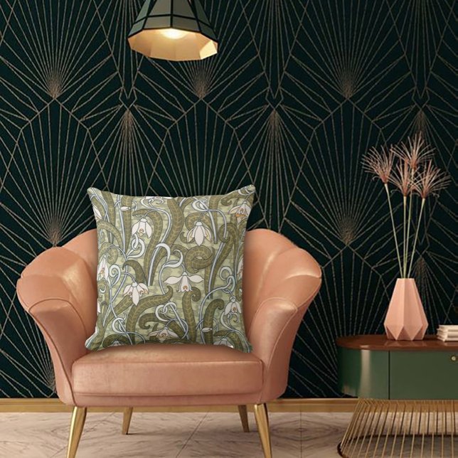 Art Nouveau Garden Muse Design Cushion (Creator Uploaded)