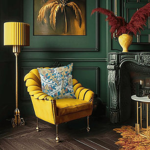 Art Nouveau Garden Muse Design Cushion