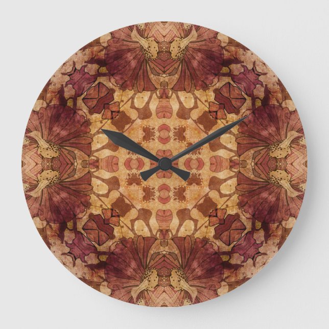 Art nouveau geometric, ornamental pattern. large clock (Front)