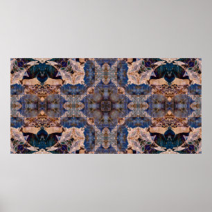 art nouveau geometric ornamental vintage pattern i poster